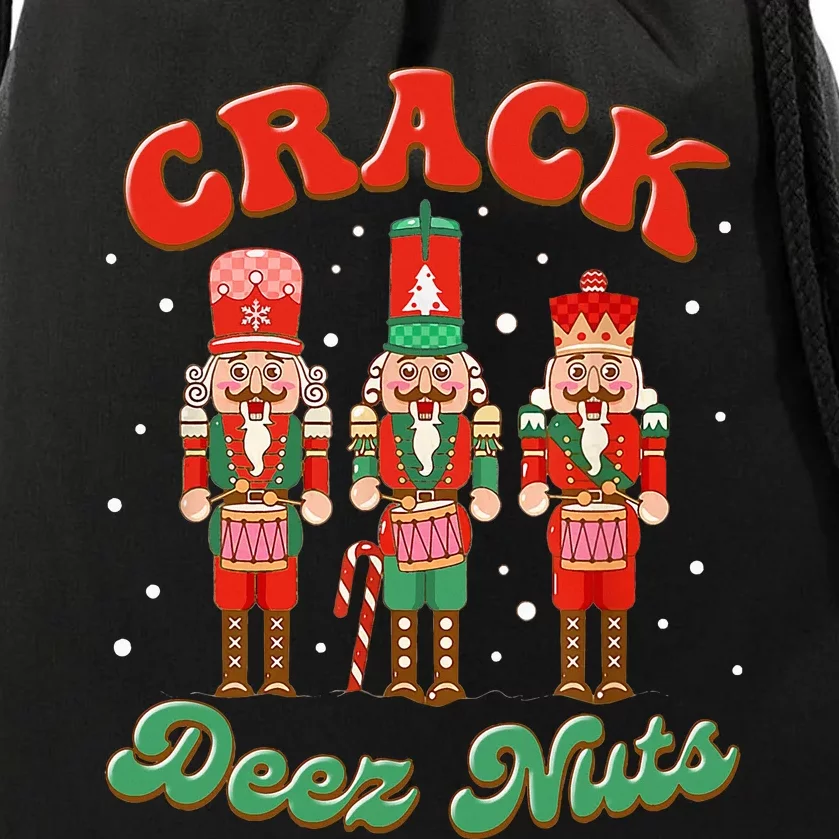 Deez Nuts Christmas Xmas Crack Nutcracker Nut Cracker Drawstring Bag