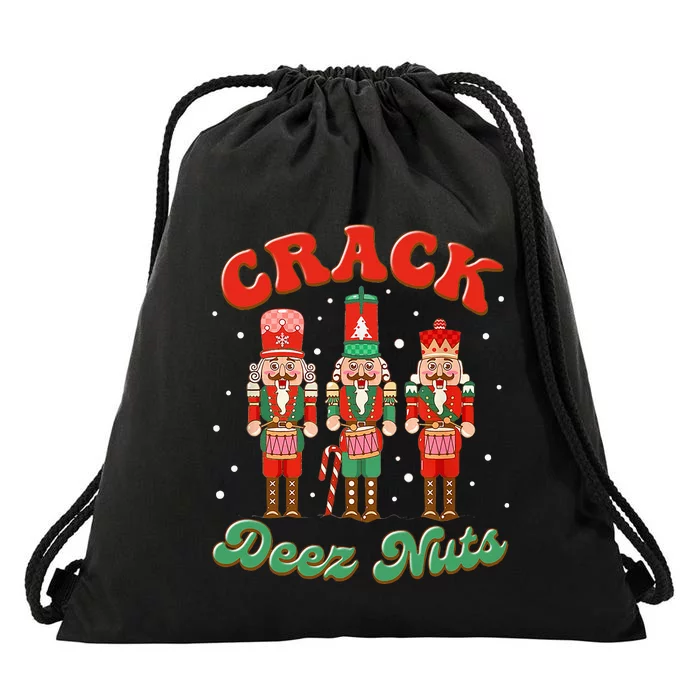 Deez Nuts Christmas Xmas Crack Nutcracker Nut Cracker Drawstring Bag