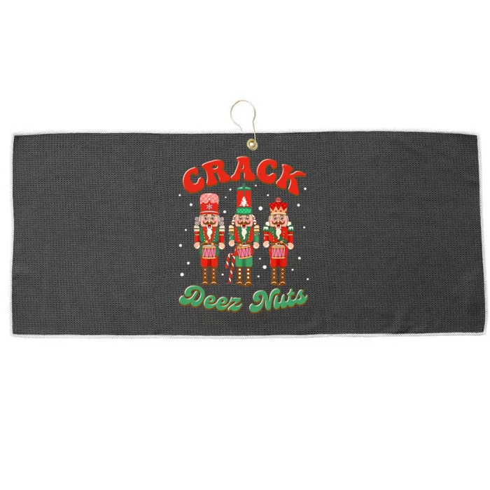 Deez Nuts Christmas Xmas Crack Nutcracker Nut Cracker Large Microfiber Waffle Golf Towel