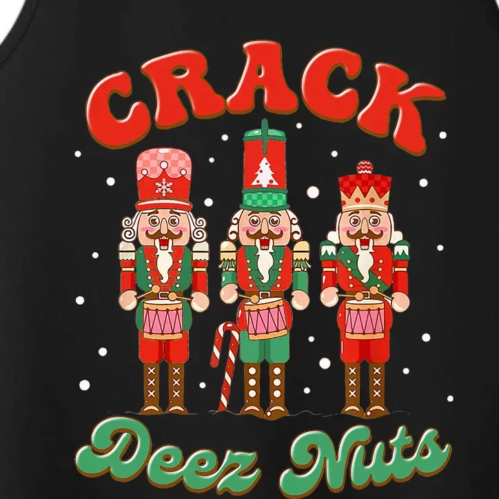 Deez Nuts Christmas Xmas Crack Nutcracker Nut Cracker Performance Tank