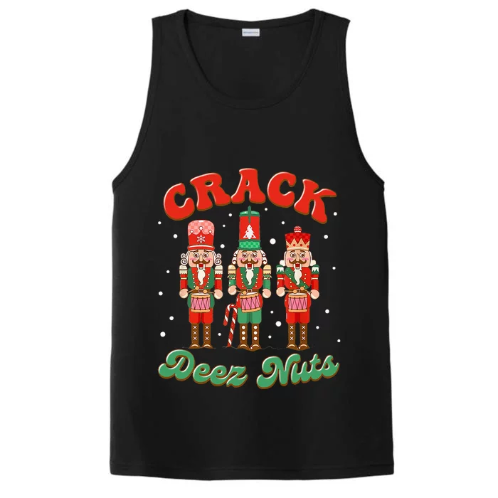 Deez Nuts Christmas Xmas Crack Nutcracker Nut Cracker Performance Tank