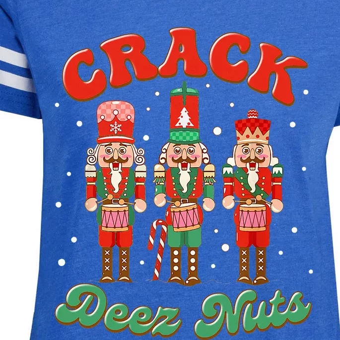 Deez Nuts Christmas Xmas Crack Nutcracker Nut Cracker Enza Ladies Jersey Football T-Shirt