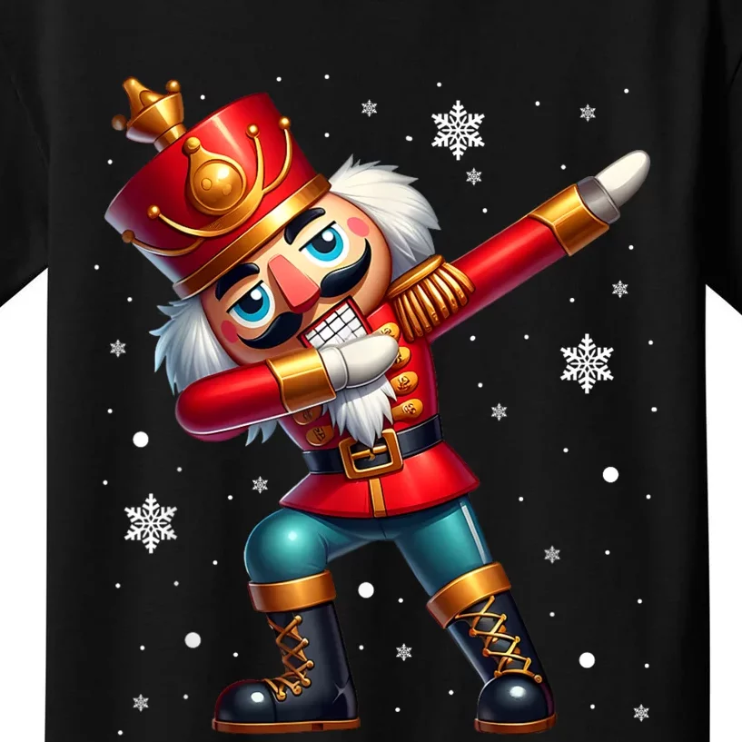 Dabbing Nutcracker Christmas Costume Matching Family Pajama Kids T-Shirt