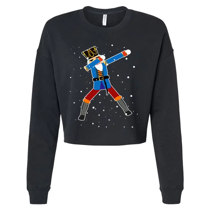 Dabbing Nutcracker Christmas Nutcracker Dab Xmas Cropped Pullover Crew