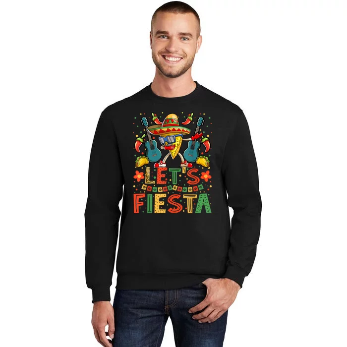 Dabbing Nacho Cinco De Mayo Women Men Lets Fiesta Tall Sweatshirt