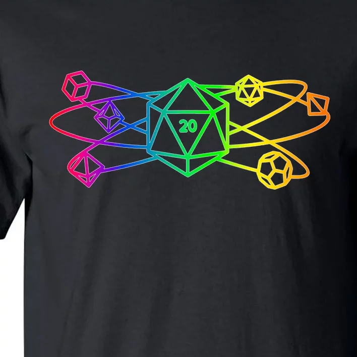 DnD D20 Atom Rainbow Gamer Tall T-Shirt