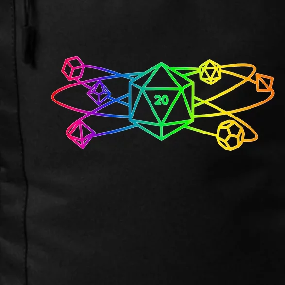 DnD D20 Atom Rainbow Gamer Daily Commute Backpack