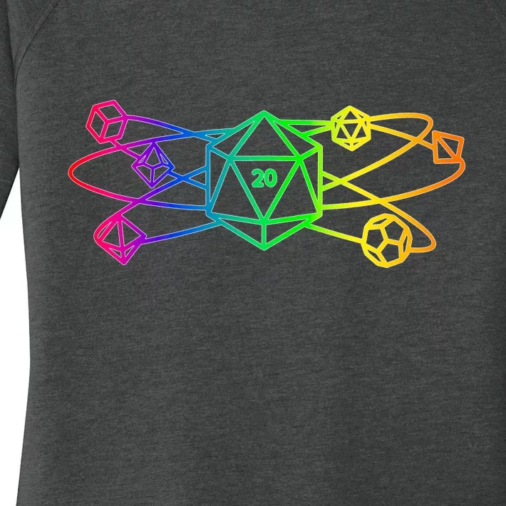 DnD D20 Atom Rainbow Gamer Women's Perfect Tri Tunic Long Sleeve Shirt