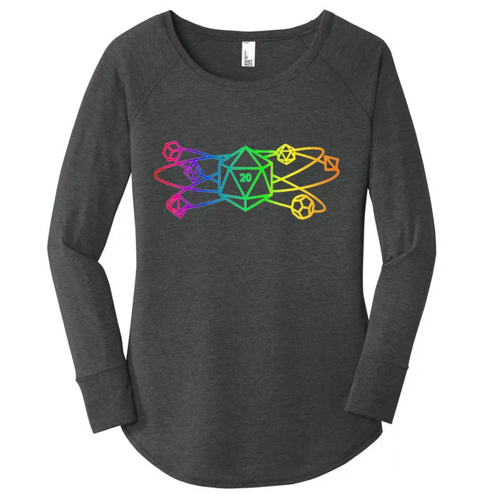 DnD D20 Atom Rainbow Gamer Women's Perfect Tri Tunic Long Sleeve Shirt