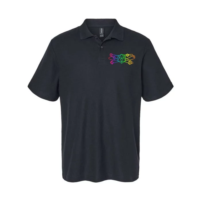 DnD D20 Atom Rainbow Gamer Softstyle Adult Sport Polo