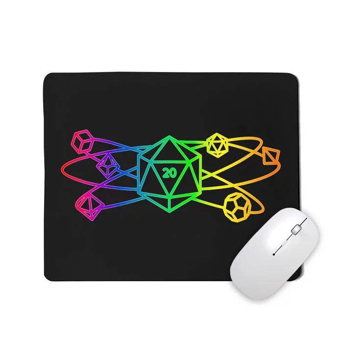 DnD D20 Atom Rainbow Gamer Mousepad