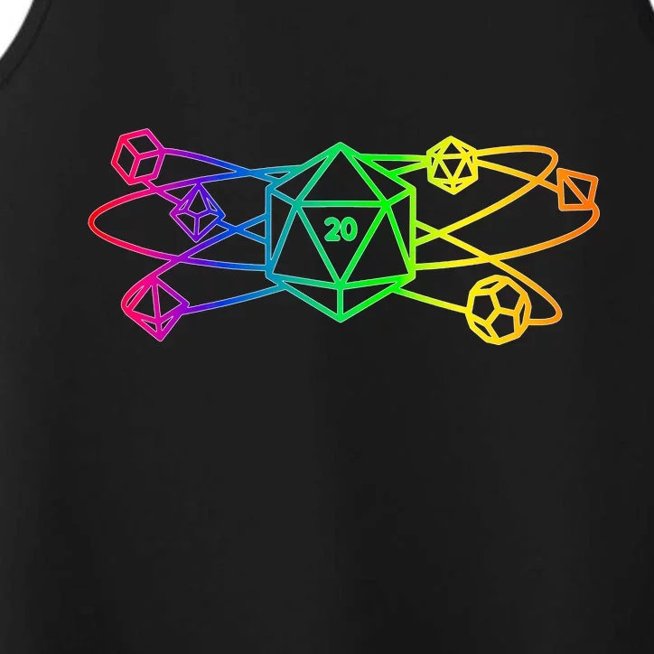 DnD D20 Atom Rainbow Gamer Performance Tank