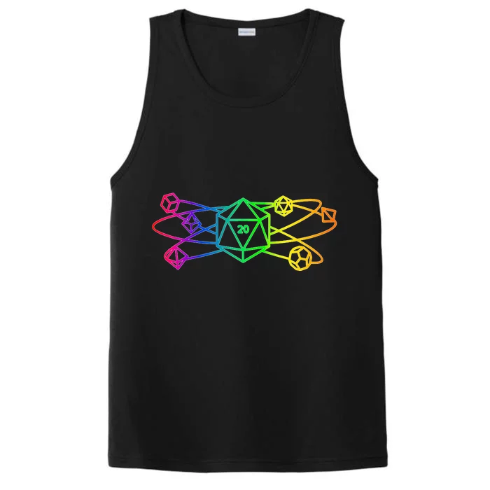 DnD D20 Atom Rainbow Gamer Performance Tank