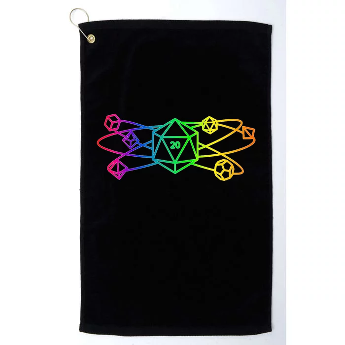 DnD D20 Atom Rainbow Gamer Platinum Collection Golf Towel