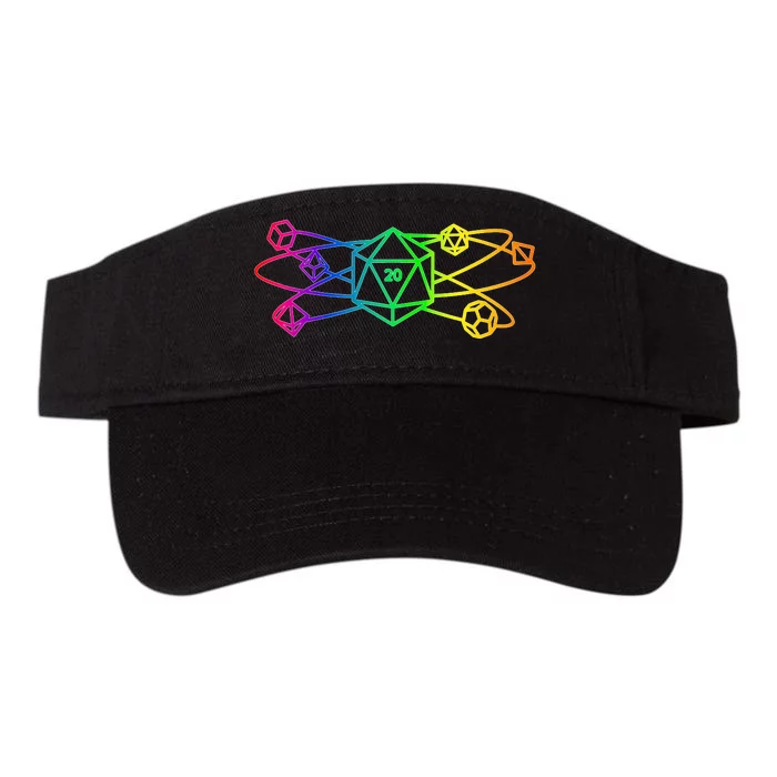 DnD D20 Atom Rainbow Gamer Valucap Bio-Washed Visor