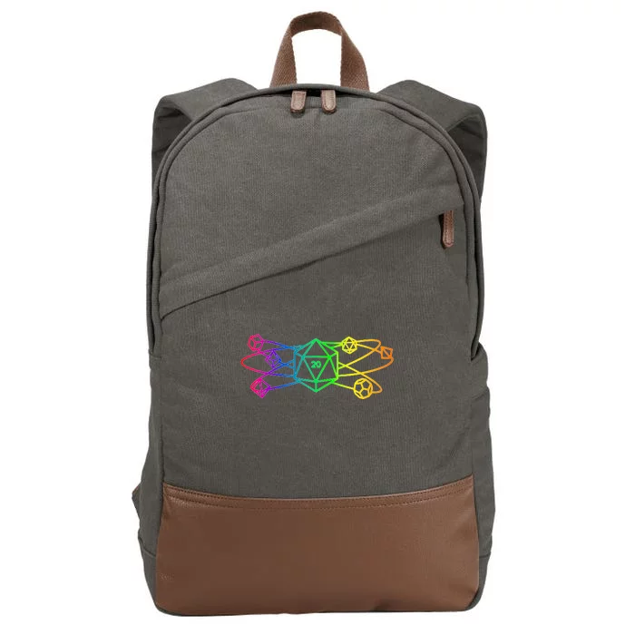 DnD D20 Atom Rainbow Gamer Cotton Canvas Backpack