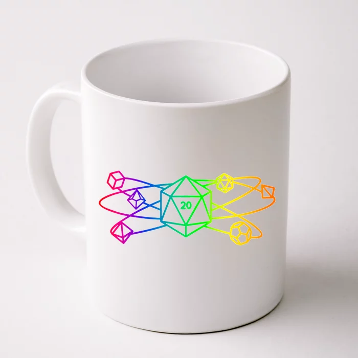 DnD D20 Atom Rainbow Gamer Front & Back Coffee Mug