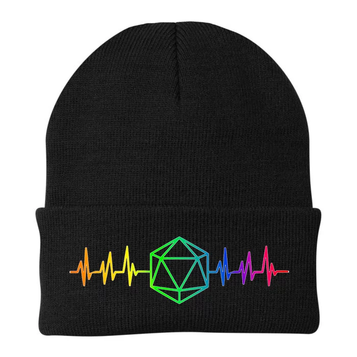 DnD D20 Life Pulse Rainbow Knit Cap Winter Beanie