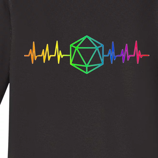 DnD D20 Life Pulse Rainbow Baby Long Sleeve Bodysuit