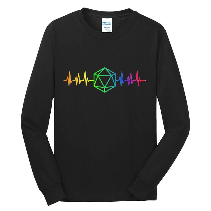 DnD D20 Life Pulse Rainbow Tall Long Sleeve T-Shirt