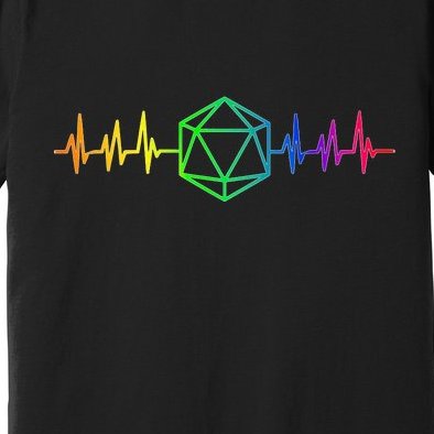 DnD D20 Life Pulse Rainbow Premium T-Shirt