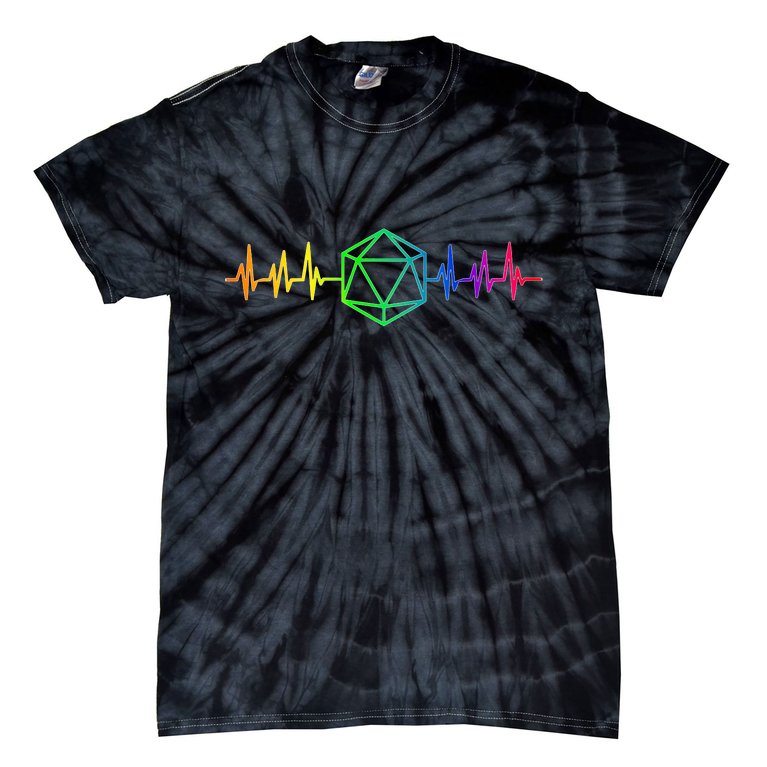 DnD D20 Life Pulse Rainbow Tie-Dye T-Shirt
