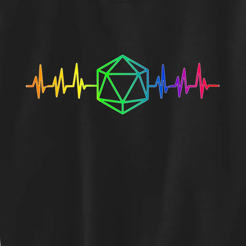 DnD D20 Life Pulse Rainbow Kids Sweatshirt