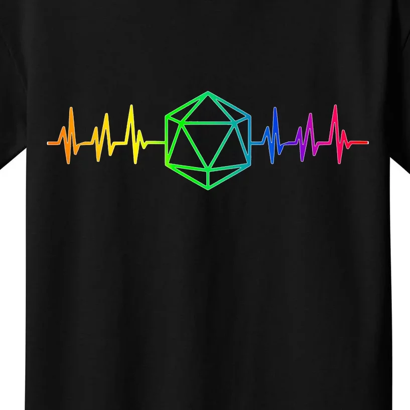 DnD D20 Life Pulse Rainbow Kids T-Shirt