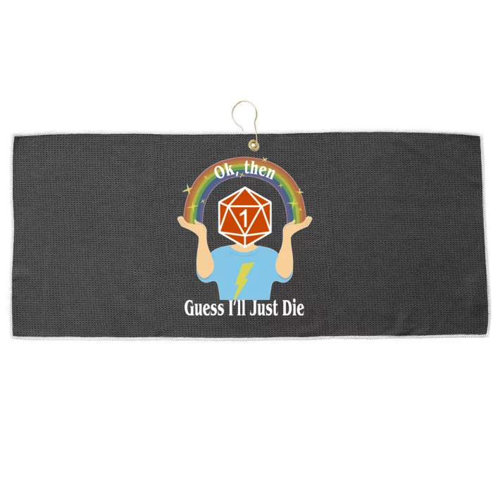 DnD Gamers Ok Then Guess I'll Die Nat Large Microfiber Waffle Golf Towel