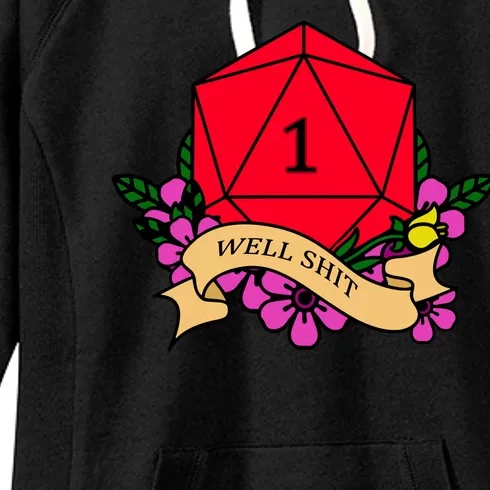 DND Well Shit Dice Game Women's Fleece Hoodie