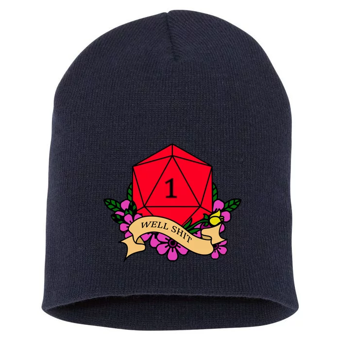 DND Well Shit Dice Game Short Acrylic Beanie