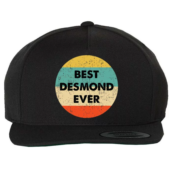 Desmond Name Wool Snapback Cap