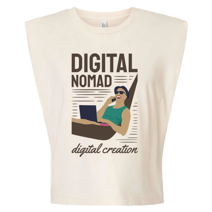 Digital Nomad Digital Creation Garment-Dyed Women's Muscle Tee