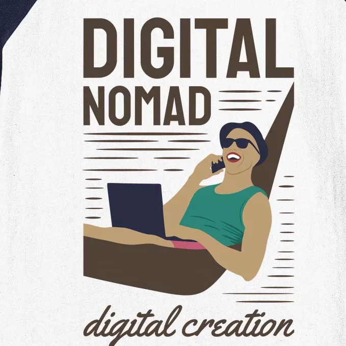 Digital Nomad Digital Creation Baseball Sleeve Shirt