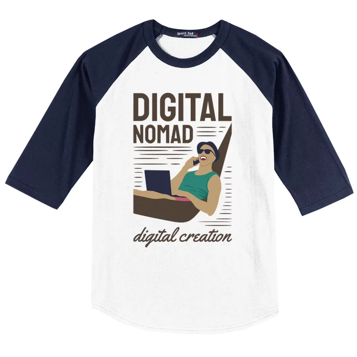 Digital Nomad Digital Creation Baseball Sleeve Shirt