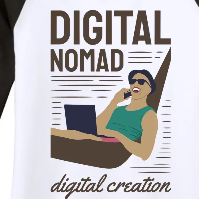 Digital Nomad Digital Creation Women's Tri-Blend 3/4-Sleeve Raglan Shirt