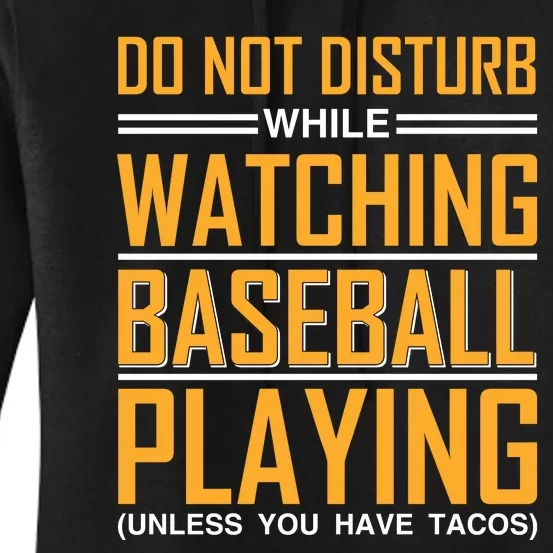 Do Not Disturb While Watching Baseball Playing Women's Pullover Hoodie