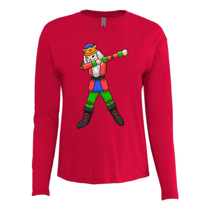 Dabbing Nutcracker Womens Cotton Relaxed Long Sleeve T-Shirt