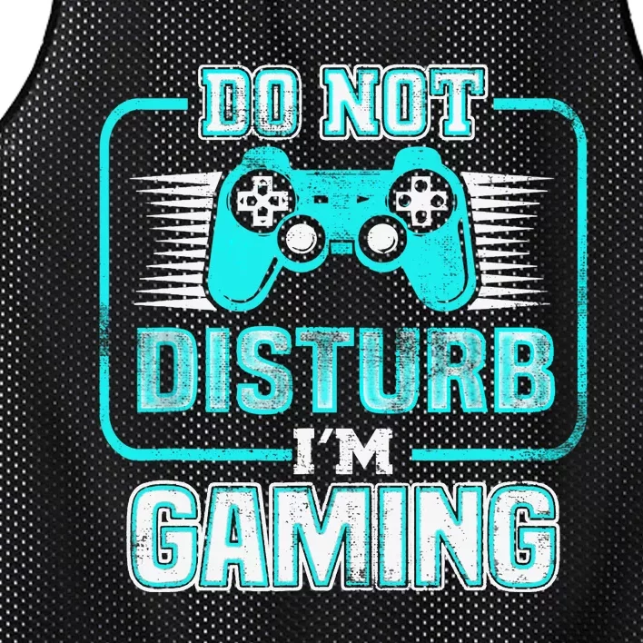 Do Not Disturb I'm Gaming Funny Gamer Video Games Boys Mesh Reversible Basketball Jersey Tank