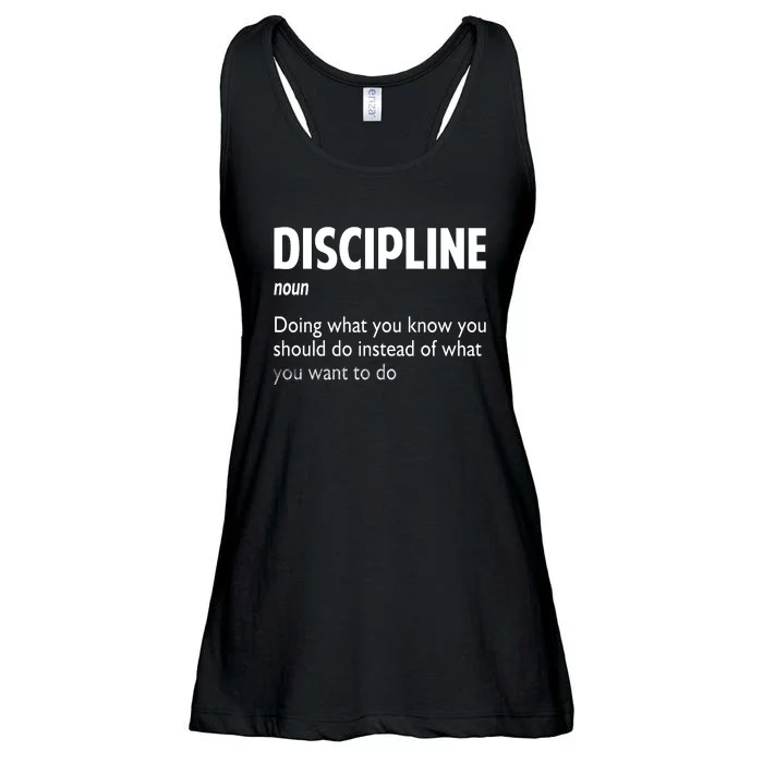 Discipline Noun Definition Motivational Quotes Ladies Essential Flowy Tank