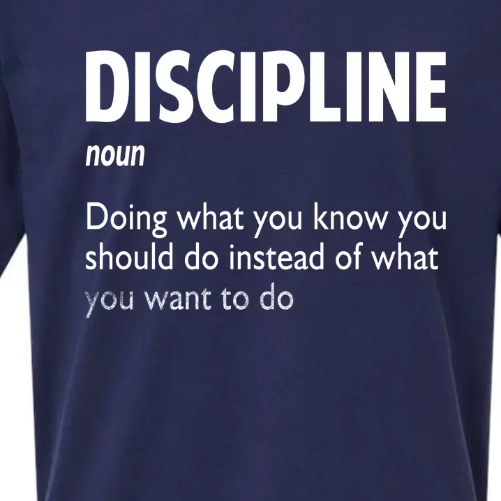 Discipline Noun Definition Motivational Quotes Sueded Cloud Jersey T-Shirt