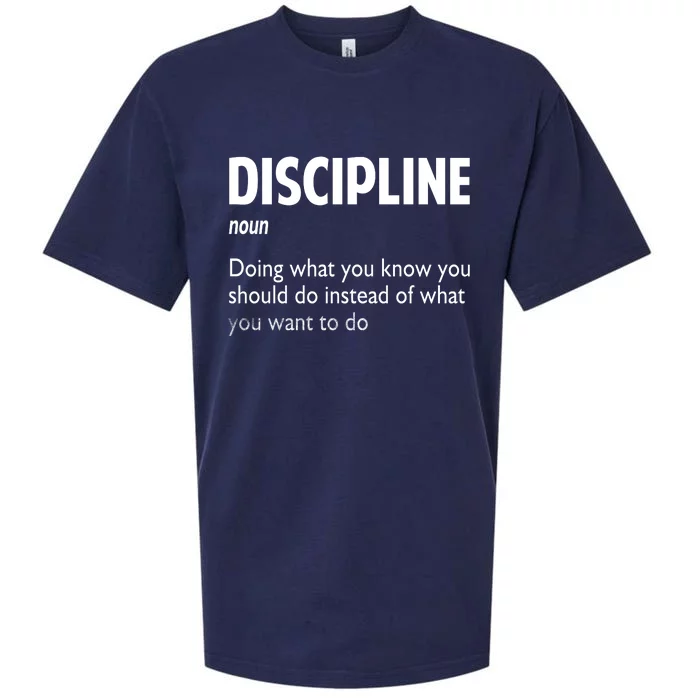 Discipline Noun Definition Motivational Quotes Sueded Cloud Jersey T-Shirt