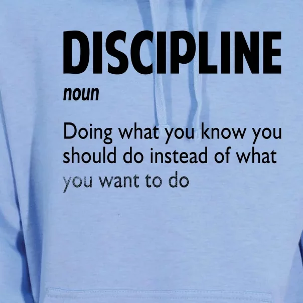 Discipline Noun Definition Motivational Quotes Unisex Surf Hoodie