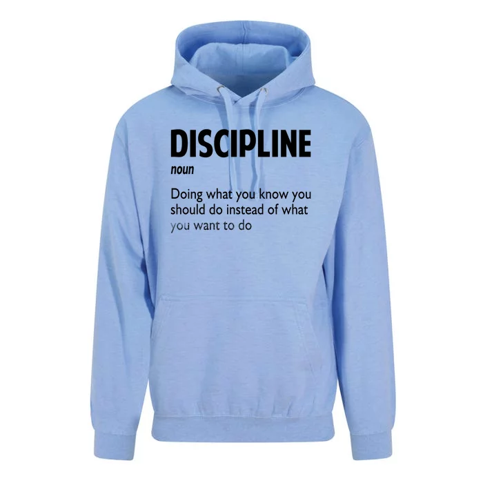 Discipline Noun Definition Motivational Quotes Unisex Surf Hoodie