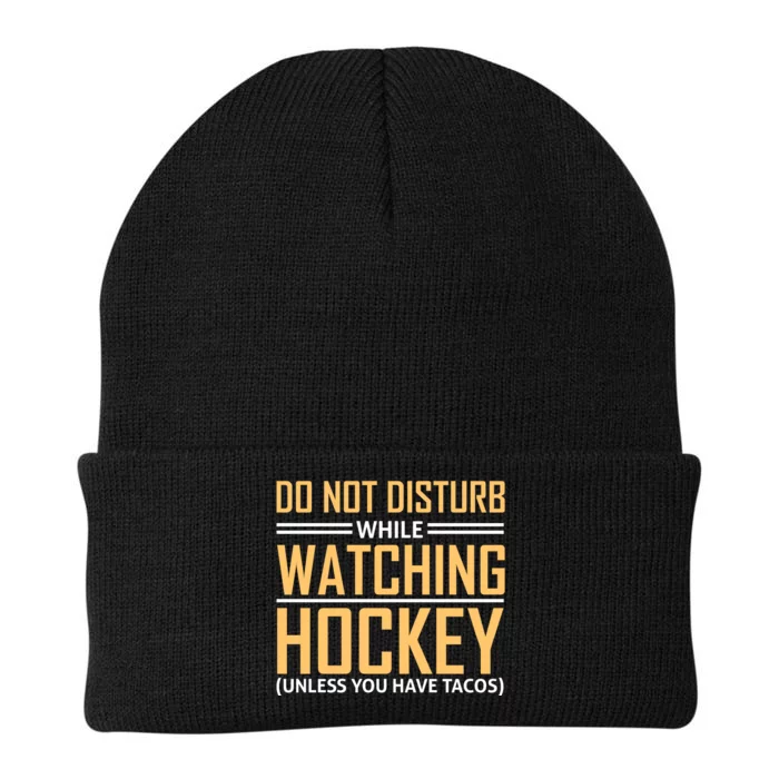 Do Not Disturb While Watching Ice Hockey Knit Cap Winter Beanie