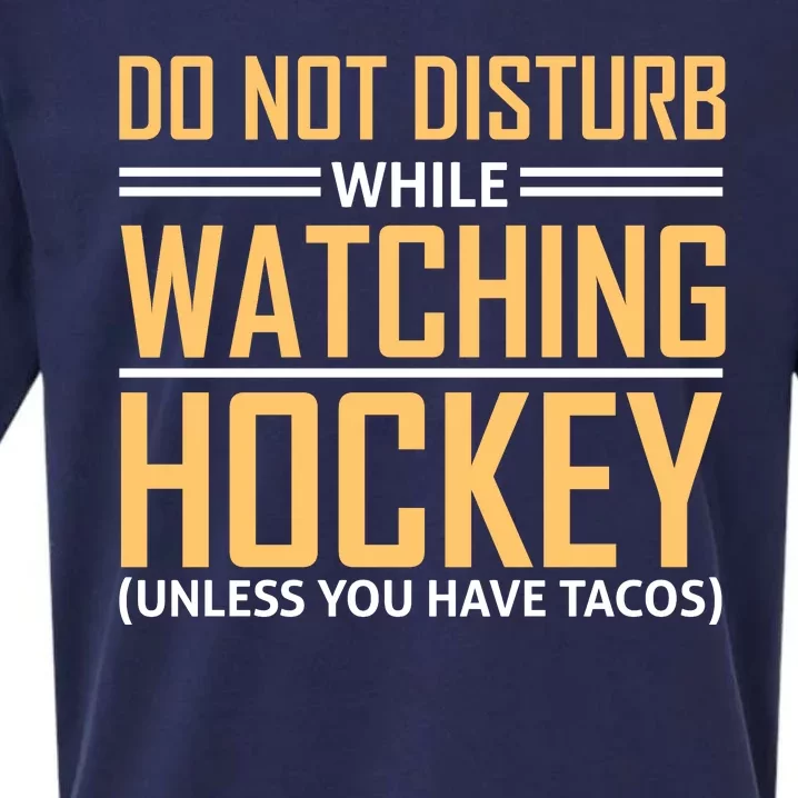 Do Not Disturb While Watching Ice Hockey Sueded Cloud Jersey T-Shirt