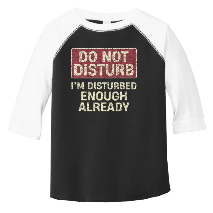 Do Not Disturb IM Disturbed Enough Already Sarcastic Toddler Fine Jersey T-Shirt