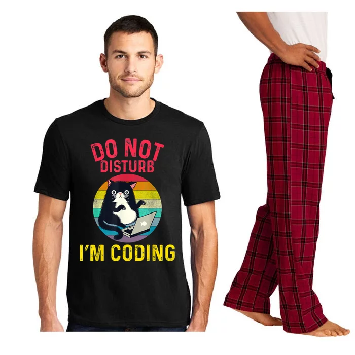 Do Not Disturb I’m Coding. Funny And Cute Cat Pajama Set