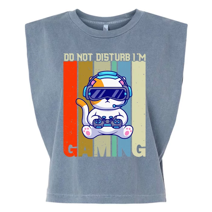 Do Not Disturb I'm Gaming Garment-Dyed Women's Muscle Tee