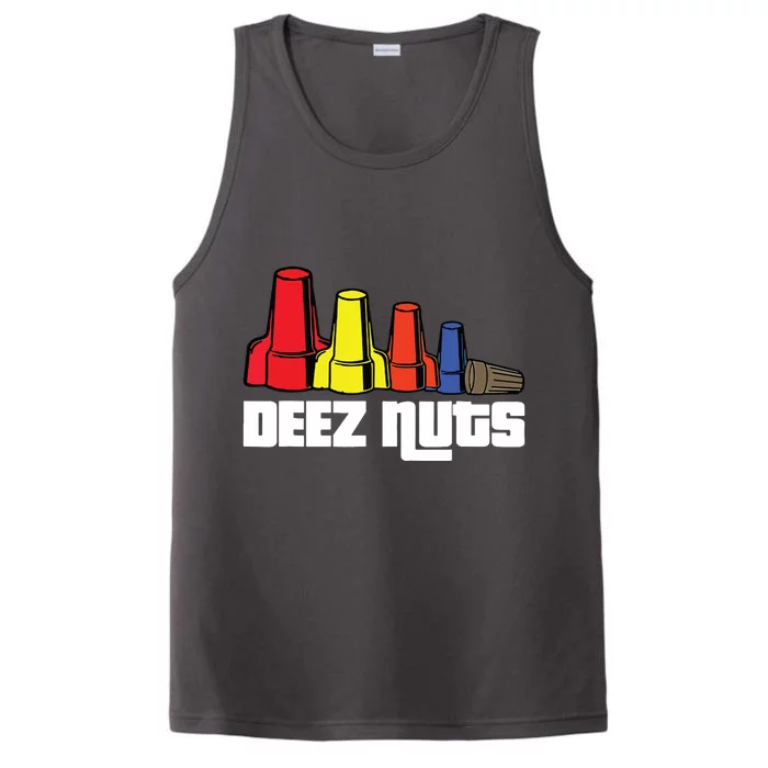 Deez Nuts Electrician Funny For Women Gift Performance Tank